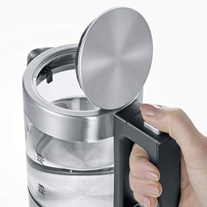 Fierbator de sticla SEVERIN Mini 0,5 L, puternic si compact in design de inalta calitate, ceainic electric cu filtru de calcar, otel inoxidabil/negru, WK 3472 - Img 6