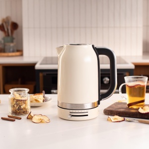 Fierbator electric KitchenAid 1,7L 2400W cu reglare temperatura 50-100C Creme - Img 4