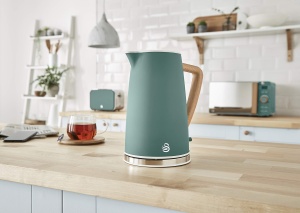 Fierbator electric Swan Nordic, 1.7 litri, 2200 W, design modern, verde - Img 2
