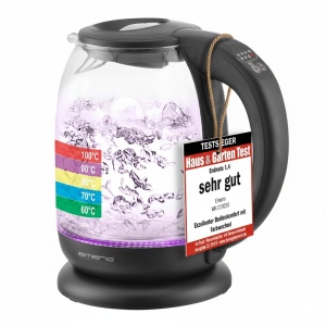 Fierbator Emerio WK-119255, 1.7 litri, 2200W, Borosilicat, BPA-free