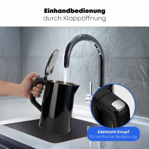 Fierbator ProfiCookr cu setare de temperatura 17L Selectarea temperaturii 50deg-100degC Afisarea temperaturii tinta si reala Functia de mentinere la c - Img 5