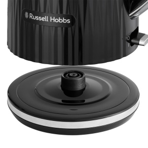Fierbator Russell Hobbs [1,7L 2400W] Eden Black, accente din otel inoxidabil (filtru de var detasabil, deschidere capac prin simpla apasare a unui buton, indicator de nivel al apei, comutator luminos, fara BPA) Ceainic 27361-70 - Img 3