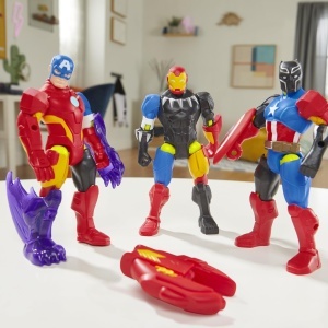 Figurina de actiune MixMashers Marvel Captain America, 12 cm, albastra - Img 7