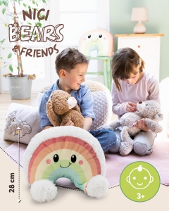 Figurina de plus NICI Nibsi 28cm - multicolor - design prietenos pentru copii si adulti - Img 2
