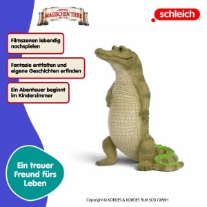 Figurina Krokodil Rick Schleich 5 x 9 x 6 cm Design Detaliat - Img 2