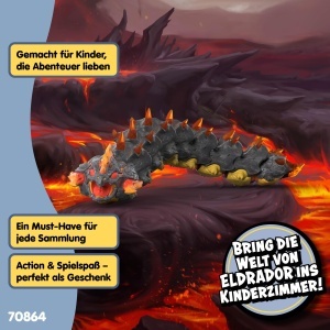 Figurina Lavawurm Schleich ELDRADOR 70864, 25 x 4 x 5 cm, Detalii Realiste - Img 6