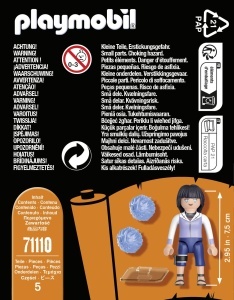 Figurina PLAYMOBIL Naruto 71110 Hinata, costum alb-lila, pantaloni albastri, accesorii incluse - Img 4
