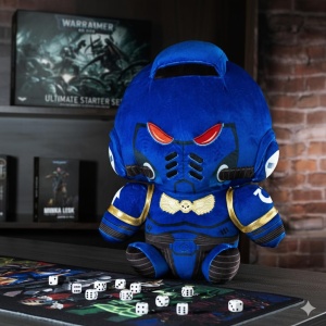 Figurina Plus Space Marine TOMY, Mare, Razboinic cu Armura MkX Tacticus, Design Ultramarine - Img 5