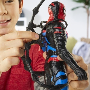 Figurina Spider-Man Venomizat Marvel, 27 cm, cu 6 accesorii, negru - Img 6