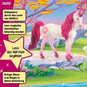 Figurina Unicorn Mandala Schleich BAYALA 14x3x11 cm, Detalii Argintii, Mane Fucsia - Img 4