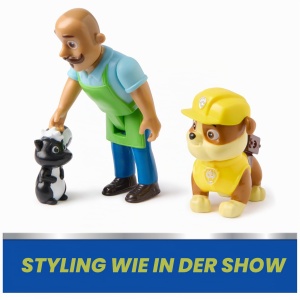 Figurine Paw Patrol Rubble si Mr. Porter, 3 figurine, design autentic, pentru copii 3 - Img 6