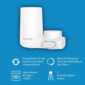Filtru apa Philips AWP370310 Microfiltrare Capacitate 1000L Reducere clor si sedimente - Img 2
