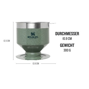 Filtru cafea reutilizabil Stanley 1913 Perfect Brew, 600 ml, otel inoxidabil, verde - Img 2