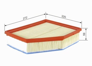 Filtru de aer Bosch S0615 pentru masini - rezistent la umiditate, durabil, cu prindere precisa - Img 2