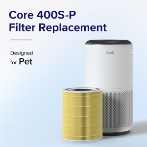 Filtru de aer LEVOIT Core 400S, 3-in-1, HEPA, pentru alergii, galben - Img 2