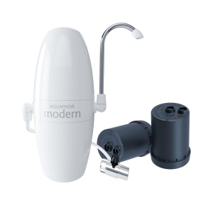 Filtru de apa Aquaphor Modern, 2 cartuse, tehnologie Aqualen, alb - Img 3