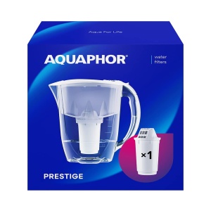Filtru de apa Aquaphor Prestige, 2.8 litri, alb, reduce calcar si clor