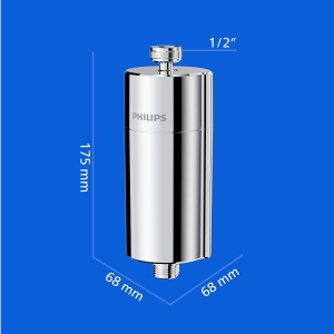 Filtru de dus Philips AWP175 cu 3 cartuse de schimb, capacitate 50.000 L, crom - Img 6