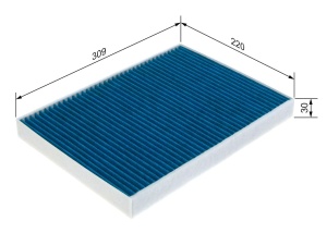 Filtru de interior Bosch A8565 cu activ carbon, antibacterian, 309x220x30 mm - Img 5