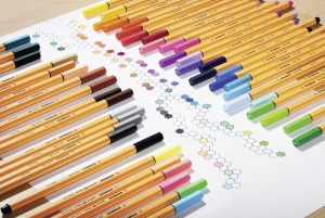 Fineliner STABILO point 88, 0.4 mm, cu capac, design hexagonal, diverse culori - Img 7