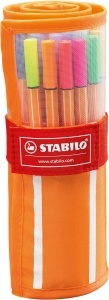 Fineliner STABILO point 88, 0.4 mm, culoare portocalie, cu varf metalic - Img 2