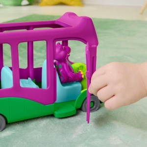 Fisher-Price Autobuz de Jucarie Barney HYG95 pentru Copii de peste 3 Ani Multicolor Figurina Inclusa - Img 5