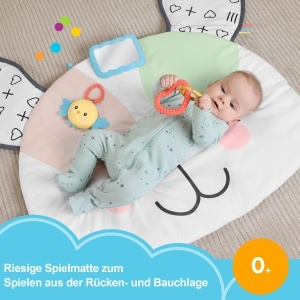 Fisher-Price HYR51 Activitati Sensoriale pentru Bebelusi Saltea de Joaca Extra-Large cu Motive Catel - Img 3