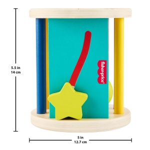 Fisher-Price Jucarie Bebelusi JKH17 Lemn FSC Dezvoltare Senzoriala si Motorie - Img 8