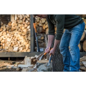 Fiskars Hand-Sappie pentru prelucrarea lemnului, lungime: 34,8 cm, maner din plastic armat cu lama din otel calit/fibra de sticla, inclusiv capac de protectie, negru/portocaliu, WoodXpert, XA2, 1003622 - Img 6