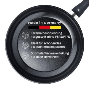 Fissler Essential Black Tigaie 28 cm Antiaderenta Ceramica Inductie