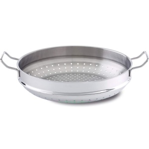 Fissler Nanjing/wok din otel inoxidabil (O 36 cm) tigaie mare wok neacoperita, tigaie asiatica cu capac de sticla, incl. insertie pentru abur, toate tipurile de aragaz - de asemenea inductie - Img 4