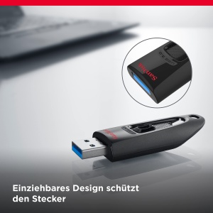 Flash Drive SanDisk Ultra 64 GB, 3.0, Negru, Viteza de Transfer 130 MBs - Img 6