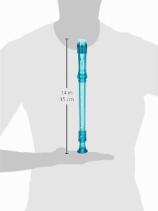 Flauta Soprano Yamaha, ABS, 3 piese, Culoare Albastra Transparenta - Img 3