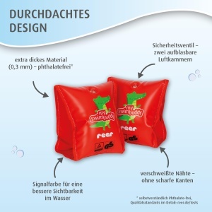 Flotare pentru copii reer myswimbuddy, 11-30 kg, material moale, culoare rosie - Img 3