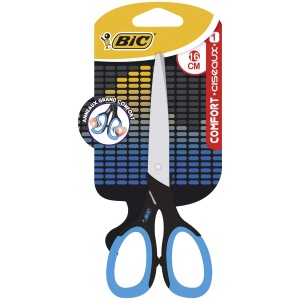 Foarfeca BIC Comfort, 16 cm, cu maner moale, durabilitate si robustete