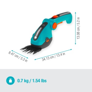 Foarfeca electrica pentru iarba Gardena ComfortCut Li, 8 cm latime taiere, acumulator 3.6V - Img 4