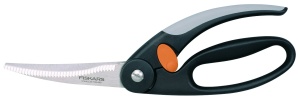Foarfeca pentru carne de pasare Fiskars Functional Form 1003033, otel inoxidabil, 25 cm, negrugriportocaliu