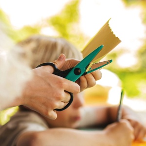 Foarfeca pentru copii Fiskars Kidzors Sumpftiere, 3 bucati, 13 cm, verdeturcoazgalben - Img 5