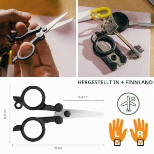 Foarfeca pliabila Fiskars ReNew, 11 cm, neagra, din otel reciclat - Img 2