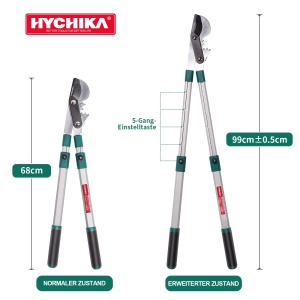 Foarfeca telescopica HYCHIKA 99CM lame din otel carbon taiere ramuri O50 mm - Img 2