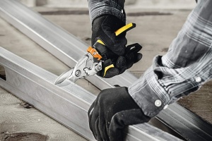 Foarfece de tabla Fiskars, taiere dreapta, cu pana la 40% mai multa forta, lungime 25 cm, otel/plastic, negru/portocaliu, PowerGear, 1027207 - Img 6