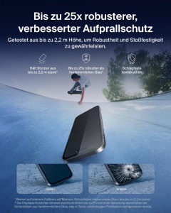 Folie de protectie Belkin UltraGlass 2 pentru iPhone Air, 9H, sticla reciclata - Img 2