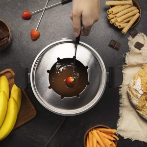 Fondue electric Cecotec FunGourmee, 8 persoane, 1000W, otel inoxidabil, temperatura reglabila - Img 5