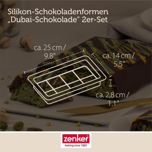 Forma de ciocolata Zenker Dubai, set 2 bucati, silicon platina, rezistenta la temperaturi extreme - Img 4