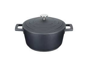 Forma de copt din aluminiu MasterClass, 20 cm, 2.5 litri, negru
