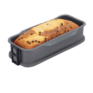 Forma de copt din silicon JATA HMOL1324, antiaderenta, cu fund de sticla, 26,5x13,2 cm