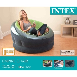 Fotoliu gonflabil Intex Empire Chair, limettengruen, 112 x 109 x 69 cm - Img 5