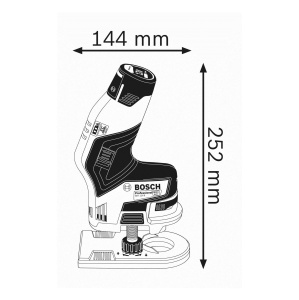 Freza de margini Bosch Professional GKF 12V-8 Sistem 12V Design ergonomic - Img 3