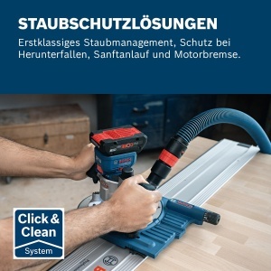 Freza de margini Bosch Professional GKF 18V-8, motor puternic, 18V, accesorii incluse - Img 3