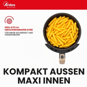Friteuza cu aer cald ARDES Eldorada Maxi AR1K33, 5L, 1450W, Negru - Img 4